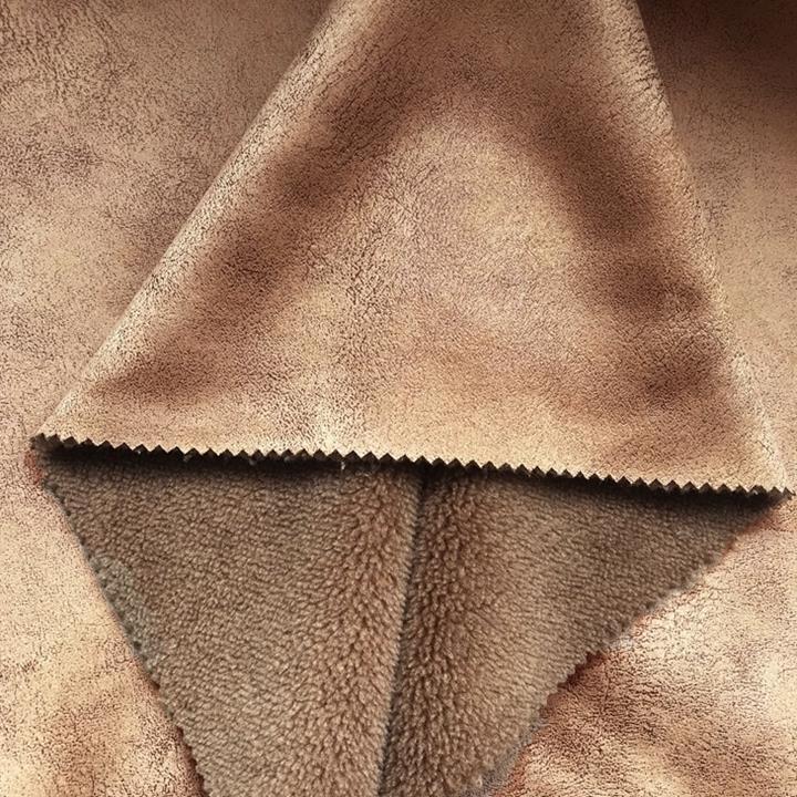 Brown Faux Suede Fur Fabric